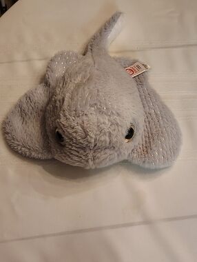 Fiesta Stingray Plush Stuffed Animal Gray White Bead Eyes Gold Glitter 13"